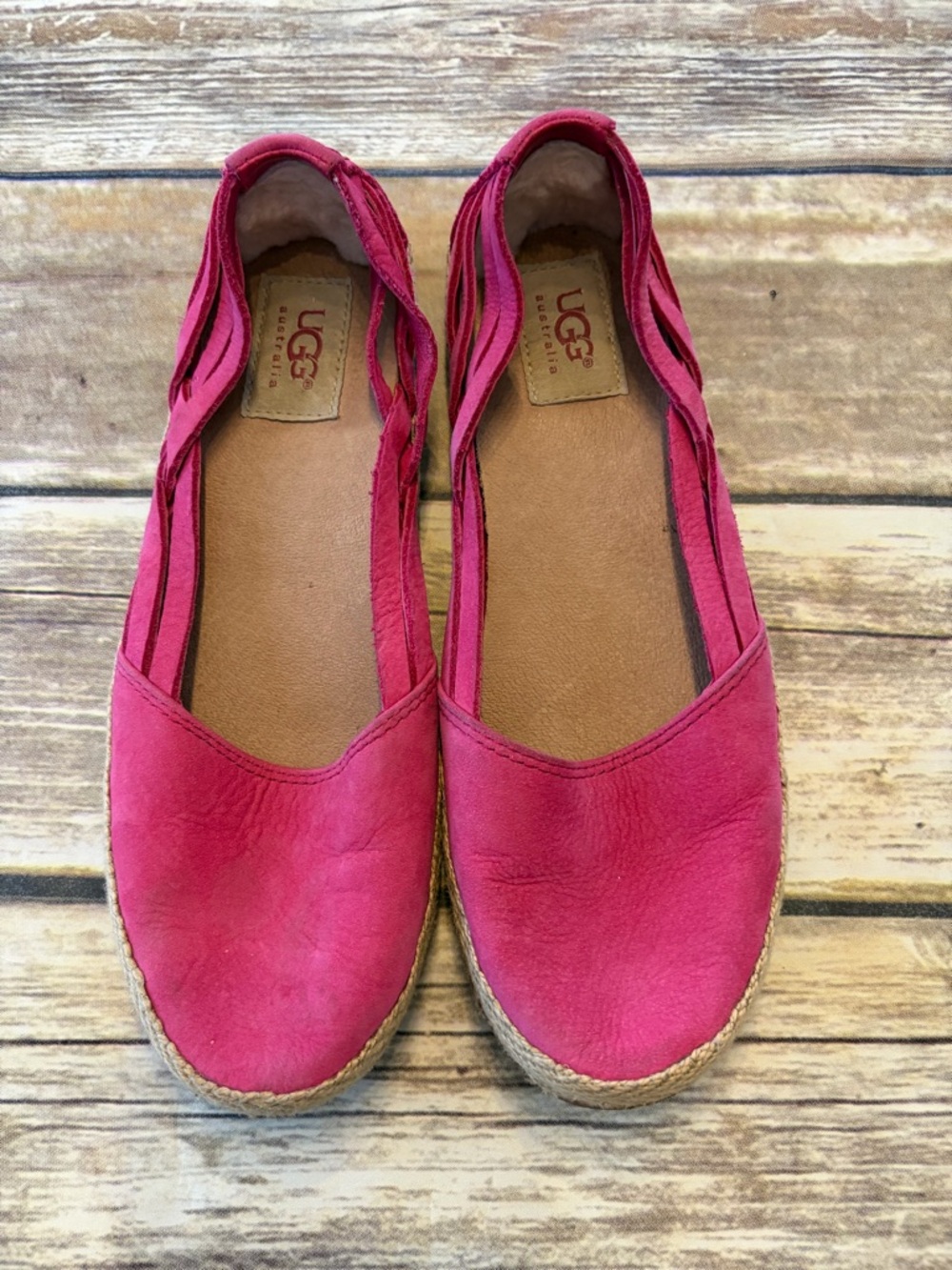 UGG Women's Fuchsia Espadrille Flats